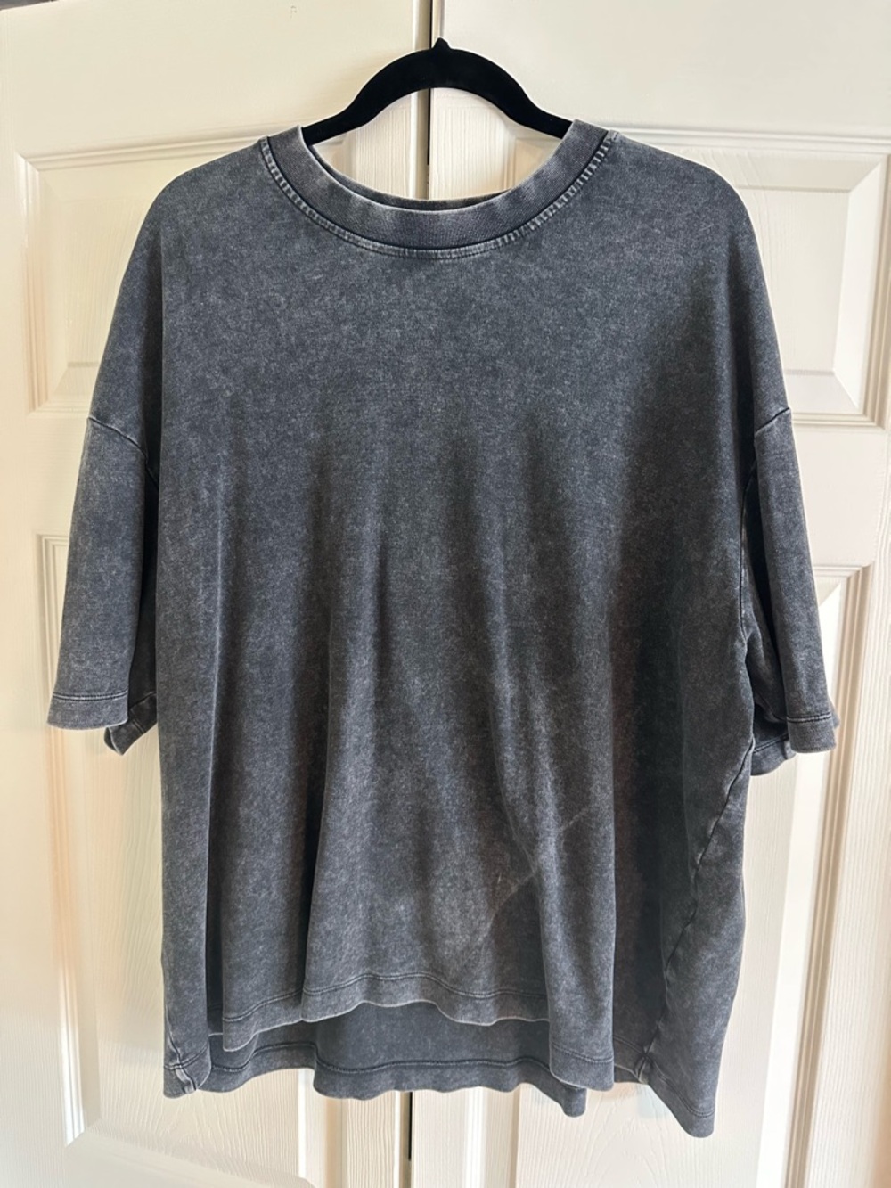 Zara Washed Charcoal Crewneck Tee